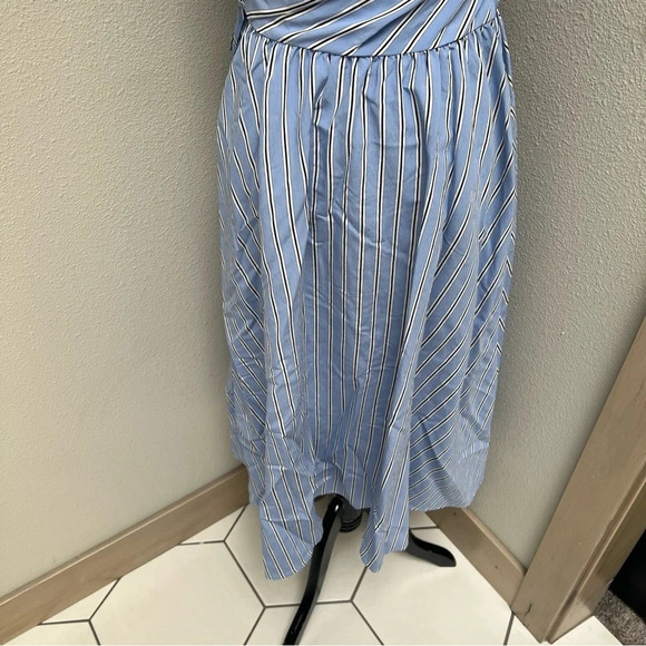 NWOT A.L.C. Cabrera Stripe One-Shoulder Dress Blue White Casual Women’s 4 - Picture 5 of 13